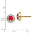 thumbnail image 4 of Primal Gold 14 Karat Yellow Gold Diamond and Ruby Fancy Earrings, 4 of 4