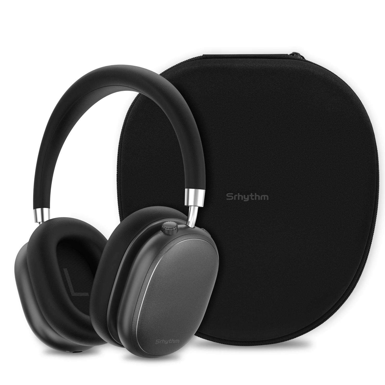 Srhythm NiceComfort 95 Adaptive Noise Cancelling Headphone Wireless, Blutooth Noise Canceling Headphone with Spatial Audio,Transparency,ENC,HD Sound,Low Latency,Sandstone Black
