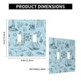thumbnail image 3 of PAYOHTO Toggle Light Switch Wall Plate Sea Voyage Double Switch Cover Standard Size 2-Gang 4.50" x 4.5" Unbreakable Polycarbonate Thermoplastic, 3 of 6