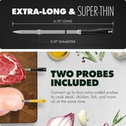 iQ Sense by CHEF iQ Smart Wireless Meat Thermometer, WiFi Unlimited Range, 5 Sensors, 2 Ultra-Thin Probes - Gen 3