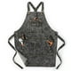 thumbnail image 1 of Delantal Jeanerlor de algodón negro para hombre, talla L a XXL, 1 of 9