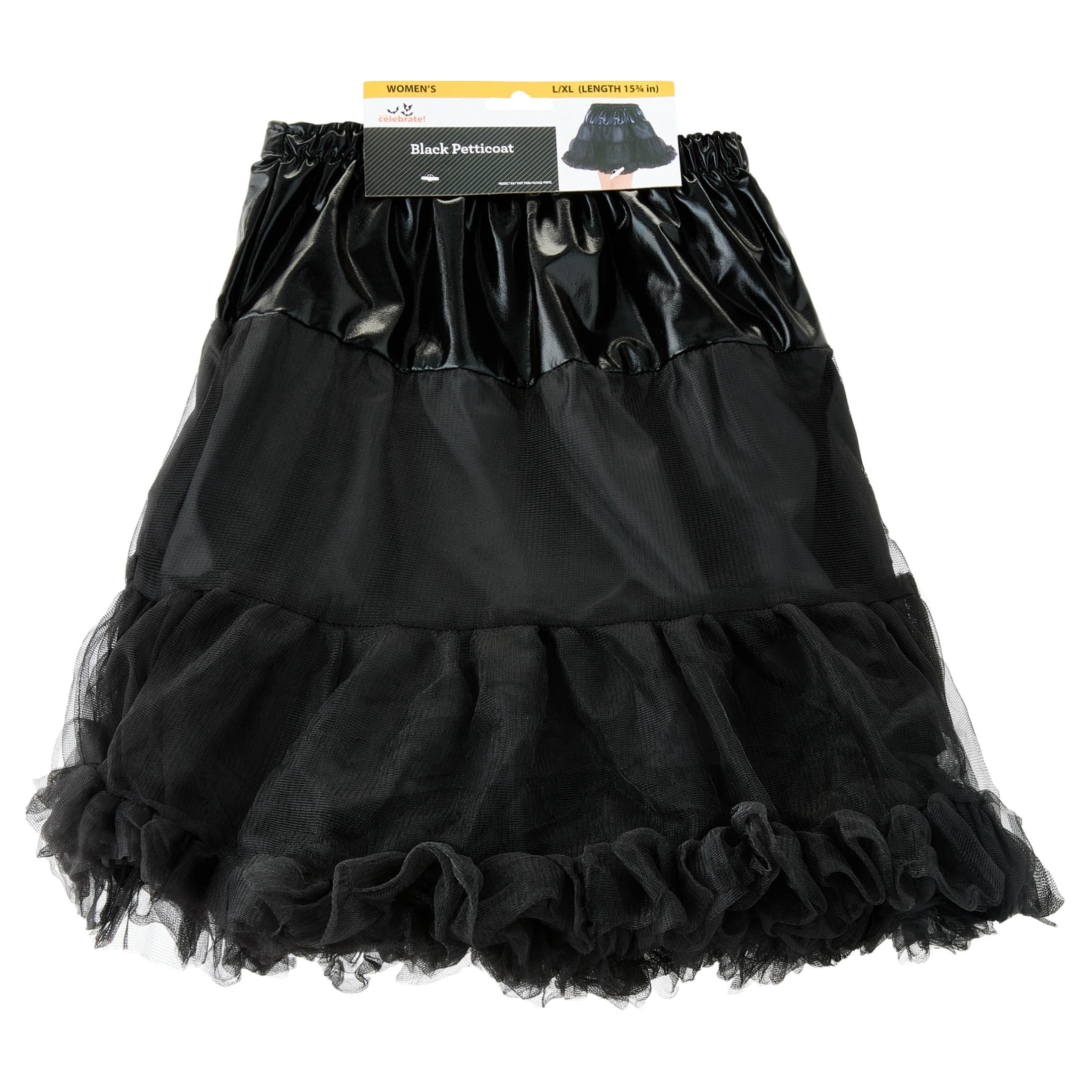 Petticoat Costume Accessory for Adults, Black, L/XL, Halloween by Way To Celebrate