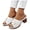 White, variant on Womens Orthopedic Platform High Heels Sandals Bohemian Flower Peep Toe Chunky High Heels Dress Slip on Shoes