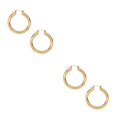 thumbnail image 3 of Minnieouse diámetro 6 cm aros circulares pendientes de declaración lisos únicos personalidad de la moda joyería de las mujeres accesorio de Oro/30mm 2piezas, 3 of 6
