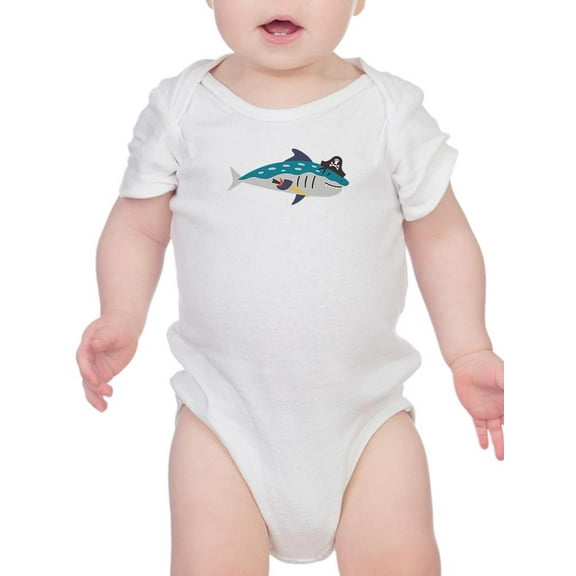 Pirate Shark Sailor Cute Art Bodysuit Infant -Image by Shutterstock,  18 Months