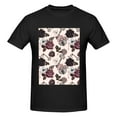 thumbnail image 4 of Bingfone Retro Red Black Roses Men'S Loose Fit Short-Sleeve Pocket T-Shirt, 4 of 7