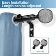 thumbnail image 2 of Urbanest 1" Columbia Adjustable Curtain Rod, 48"-84", Black, 2 of 6