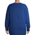 thumbnail image 4 of Heart N' Crush Women's Plus Size V Neck Dropped Shoulder Sweater with Metallic Trim, 4 of 7