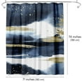 thumbnail image 5 of Americanflat 71" x 74" Shower Curtain, Abstract Navy Gold by Lisa Nohren, 5 of 7