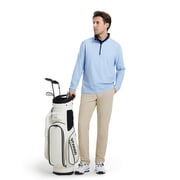 DTWOOO Men's Solid Quarter Zip Golf Pullover Men Solid Performance Long Sleeve Wicking Mock Neck Mens Athletic Sweatshirts