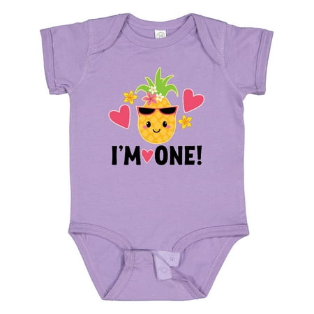 

Inktastic First Birthday Hawaiian Pineapple Gift Baby Girl Bodysuit