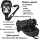 thumbnail image 2 of Bolso de hombro negro pequeño de la mochila de Crossbody de la honda, bolso ligero de la honda de la mochila de la sola correa, 2 of 5