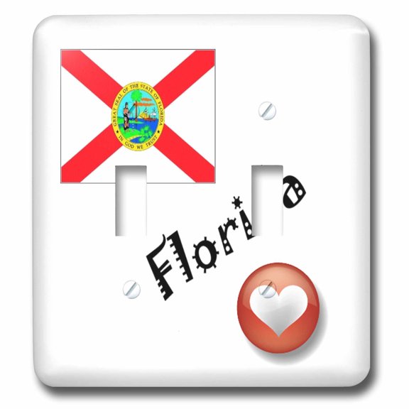 3dRose, I Love Florida, double toggle switch