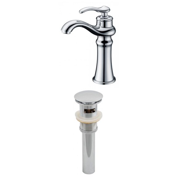 American Imaginations 2.5-in. W Bathroom Faucet Set Chrome AI-2001