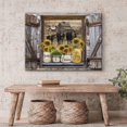 thumbnail image 3 of Sunflower Mason Jars on Rustic Window Wall Art Angus Cows Kitchen Decor Farmhouse Picture Framed Modern Artwork For Living Room Bedroom Home 12x16 In, 3 of 6