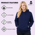 thumbnail image 4 of BILLIONHATS 12 Pack Of Wholesale Hoodie Sweatshirts, Men Womens Unisex Hoodies Cotton Blend, Bulk Adults Sweatshirt, Homeless Donation NAVY LARGE, 4 of 7