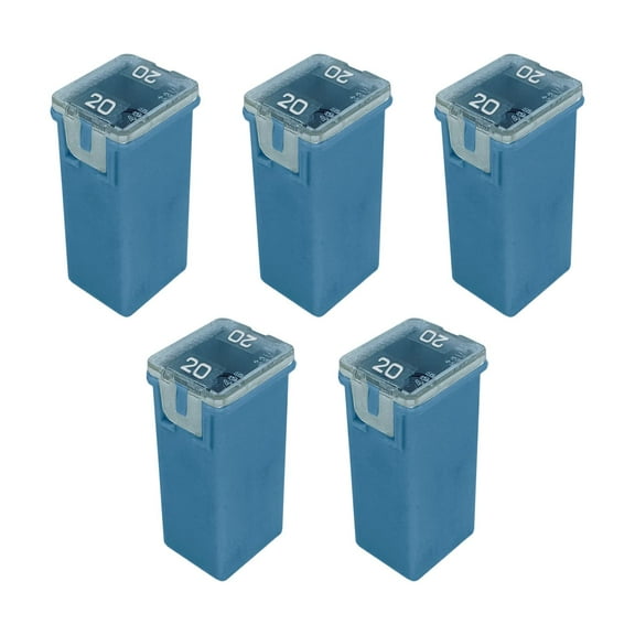 20 Amp J-Case Standard (Tall) Fuse 27mm for Pickup Trucks, Cars and SUVs (20A, 5 Pack)