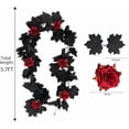 thumbnail image 6 of Hanging Flowers Plant,Black Flexible Bendable Artificial Flower Garland for Halloween Home Livingroom Theme Party Decor, 6 of 9