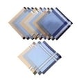 thumbnail image 5 of Cotton Men Handkerchiefs Grandfathers 16inch Gentlemen Pocket Square Hankies Style H 12Pcs Random, 5 of 8