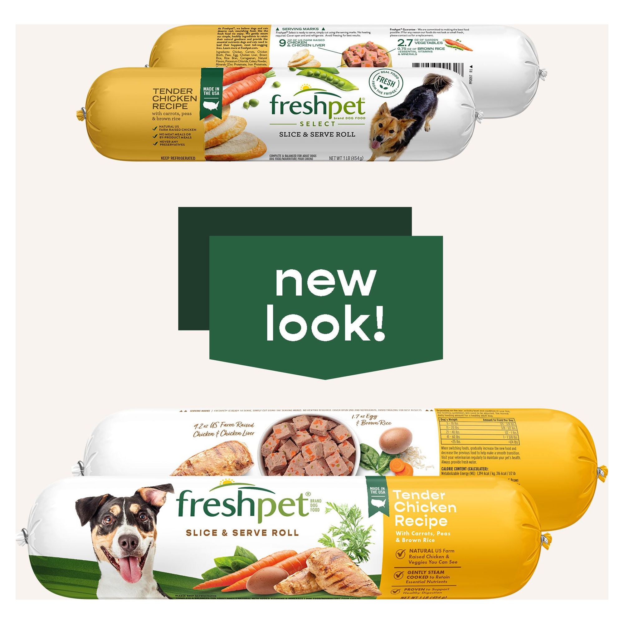 Freshpet Healthy And Natural Dog Food Fresh Chicken Roll 1lb
