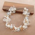 thumbnail image 1 of Lovely Imitated Pearl Bride Garland Hair Jewelry Hair Headdress Girls Bridal Headband Flower Wreath Head Hoop STYLE4, 1 of 1