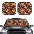 thumbnail image 2 of Fotbe Woodland Creatures Floral Juego de 2 Piezas de Parasoles para Parabrisas | Bloqueador Solar para Auto | Accesorios Plegables para Protección Solar Interior-Medium, 2 of 6