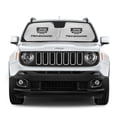 thumbnail image 2 of Jeep Renegade Dual Panels 2-28" W x 24" L Easy Folding Windshield Sun Shade, 2 of 4