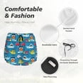 thumbnail image 6 of Lsque Transportations With Animals Printed Women's Running Shorts with Liner Pockets,Elastic Quick Dry Workout Athletic Gym Yoga Shorts,Womens High Waist Shorts-Small, 6 of 9