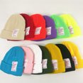 thumbnail image 3 of Children Knitted Beanie Hat Kids Hat Knitted Infant Baby Spring Autumn Hat (Turmeric), 3 of 4
