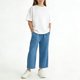 thumbnail image 5 of Pantalones largos de verano para niñas, finos, anchos, informales, versátiles, de seda de hielo, de mezclilla, sueltos, recortados, pantalones de poliéster para niños, 5 of 5