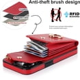 thumbnail image 3 of MYKOMI for iPhone 13 Pro Max Case 6.7 inch, Minimalist Wallet Case with Ring Kickstand and Shoulder Strap, Shockproof Stylish Protective Cover for iPhone 13 Pro Max, 3 of 6