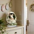 thumbnail image 3 of Sruoe Ruffled Collar Easter Egg Rabbit Ornament, 2D Flat Acrylic Figurine, Cute Bunny Desktop Decor, Easter Themed Decorative Accessory for Home, 3 of 6