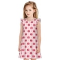 thumbnail image 1 of Fotbe Pig Noses Vestido de Dormir para Niñas de 3 a 10 Años, Mangas Cortas, Estilo Princesa, Pijama Camisón con Mangas Voladas-Large, 1 of 6