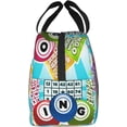thumbnail image 3 of Summer Lunch Bag Insulated Lunch Box,Swimsuits Shells Flippers,Reusable Leakproof Cooler Cooling Tote With Front Pocket For Men Wome,Multicolor, 3 of 6