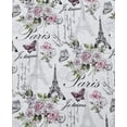 thumbnail image 4 of CEDAR COURT Paris Floral Lilac Ultra Soft Microfiber 8 Piece Reversible Comforter Bedding Set - King, 4 of 9
