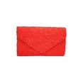 thumbnail image 2 of Youkk Women Shoulder Bag Portable Replacement Solid Color Stylish Fashionable Banquet Rectangular Girls Envelope Pouch Clutches Red, 2 of 6