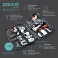 thumbnail image 4 of UT Wire Pocket for Family Travel Organizer Case with Zipper for Mobile Charger, Cable, Power Bank, SD Memory Card Accessories Holder, 4 of 4