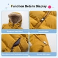 thumbnail image 5 of Chrisuno Girl's Hooded Puffy Soft Fleece Vest Jacket Winter Warm Advernture Waistcoat Sleeveless Hoodie Yellow 6-7, 5 of 5