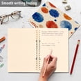 thumbnail image 5 of Wirebound Notebook Hardcover Spiral Notebooks Blue Splashes Artistic Pattern, 60 Pages, 80 GSM, 5.7 x 8.3in, 5 of 7