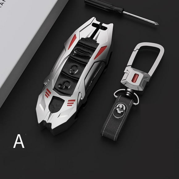 BUYISI 1 Piece of Key Case with Keychain For Porsche Cayenne 92A (Models 2011-Up) For Porsche Panamera 970 (Models 2011-Up) Replacement