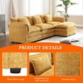 thumbnail image 2 of MOONMISS Boucle Fabric Upholstered L-Shape Comfy Oversized 3-4 seat Modular Sectional Sofa, 2 of 5