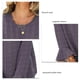 thumbnail image 5 of Blusa de trabajo acampanada con lunares en color gris oscuro para mujer con cuello redondo y mangas largas, 5 of 6