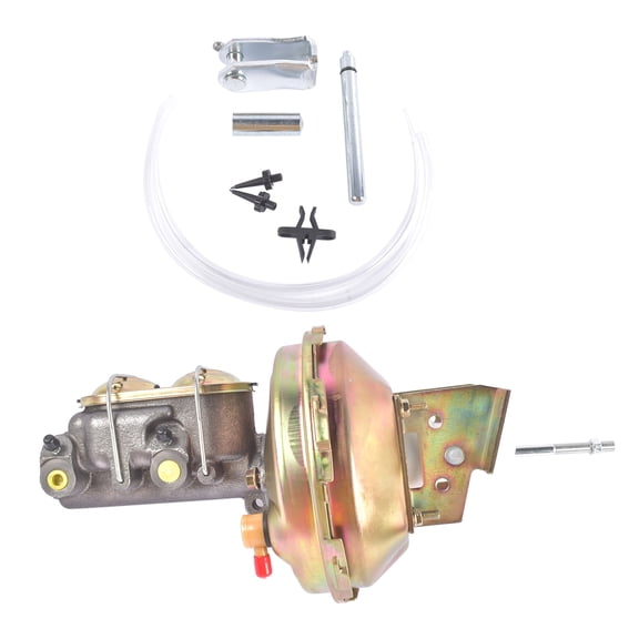 GELUOXI 9" Zinc Brake Booster Master Cylinder Kit for 1964-1972 GM A Body 1967-1969 F-Body Vehicles