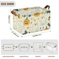 thumbnail image 7 of Yayeee Foldable Storage Basket for Shelves with Handles Waterproof Cloth Bins, Halloween Cute Ghosts, 7 of 7