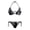 Black Silver Marble Print, variant on Rainbow Mermaid Scale Two Piece Bikini Set Long-Lasting Halter String Ladies Bathing Suit Swimwear for Summer Vacation