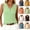 25# Green, variant on Sleeveless T-Shirt For Women's Summer Loose Sleeveless Button V-Neck Shirt Knitted Tank Tops White XL