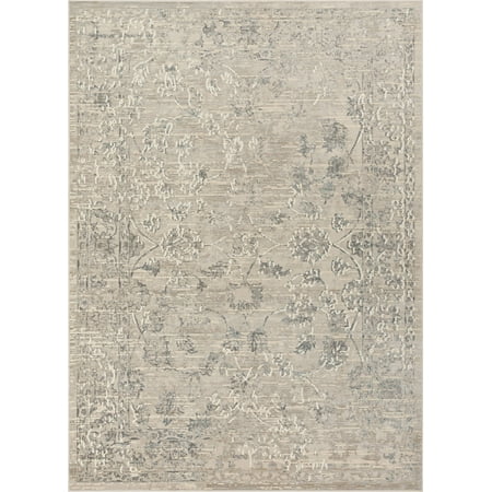 Well woven angora garden multi modern floral panel area rug 5x7 (5�3" x Well Woven Lena Vintage Beige & Grey Distressed Oriental Area Rug 5x7