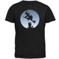 thumbnail image 1 of Halloween Witch Riding Broomstick Full Moon Mens T Shirt, 1 of 1