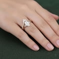 thumbnail image 6 of vylahjewellery Pear Cut Moissanite Diamond Wedding Ring Classic 14K Vermeil White Gold Engagement Anniversary Ring Best Valentine's Day Special Proposal Ring, 6 of 8