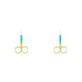 thumbnail image 2 of Vogacara Pinzas para cutículas de uñas, tijeras de acero inoxidable, galvanoplastia, impermeables, de mano, accesorio para el hogar, Spray verde dorado Pulverizar Oro Verde 2piezas Vogacara CBP288409, 2 of 5
